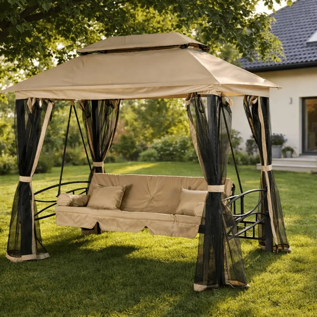 Садовые качели Mebel Elite Carmen (Beige/Black)