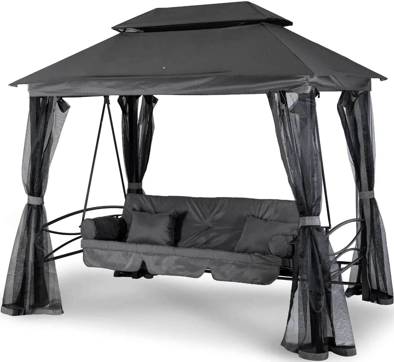 Садовые качели Mebel Elite Carmen (Black/Grey) - 2