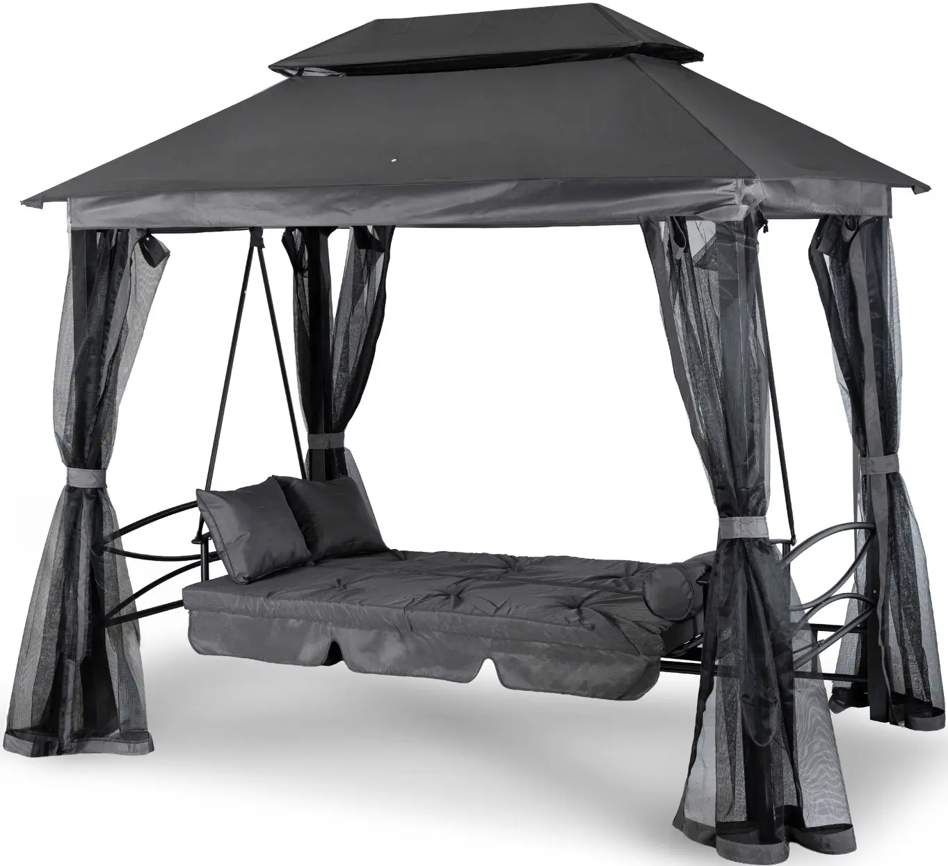 Садовые качели Mebel Elite Carmen (Black/Grey) - 3