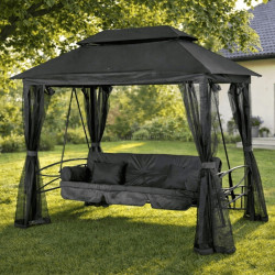 Садовые качели Mebel Elite Carmen (Black/Grey)