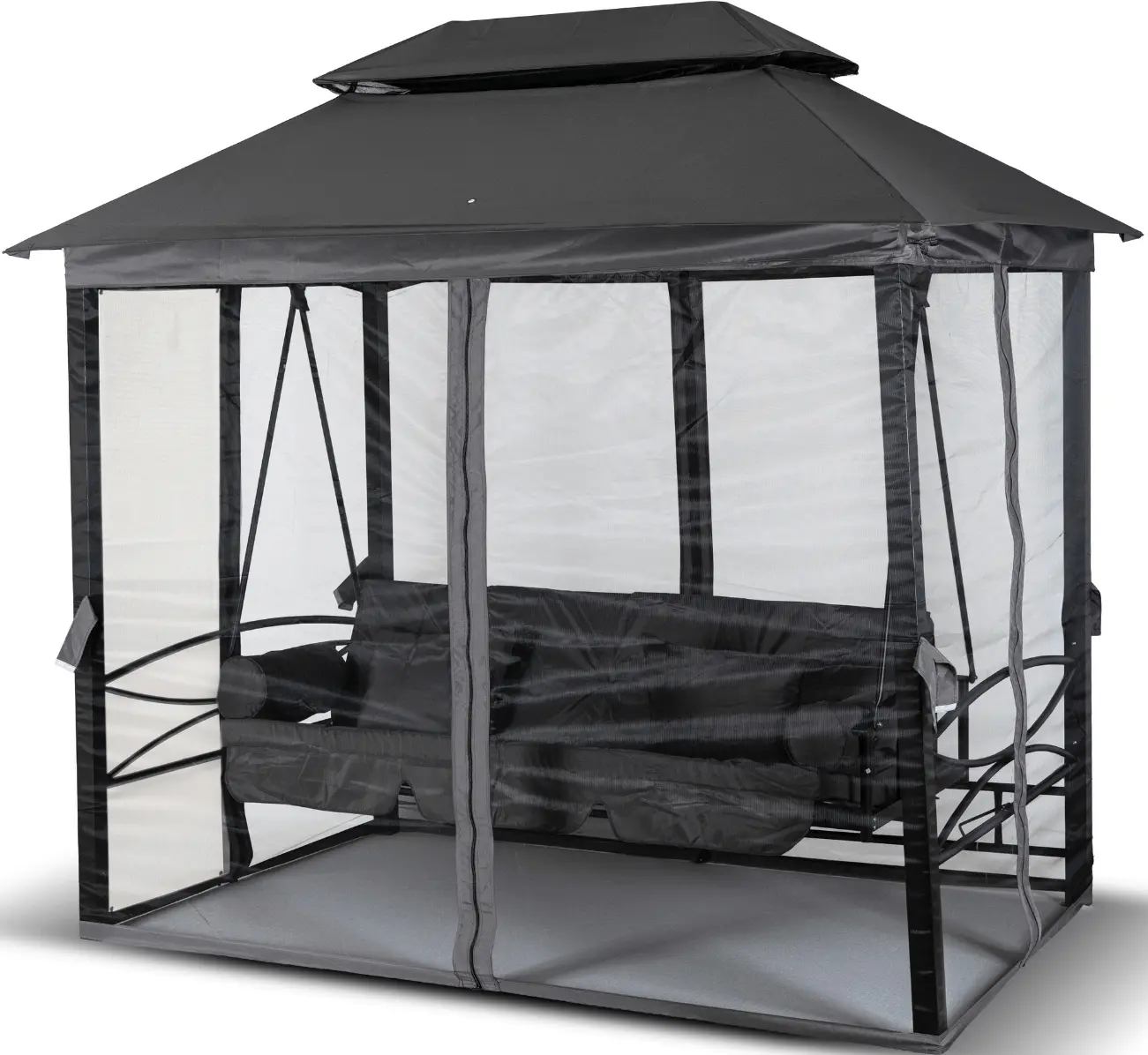 Садовые качели Mebel Elite Carmen (Black/Grey) - 4