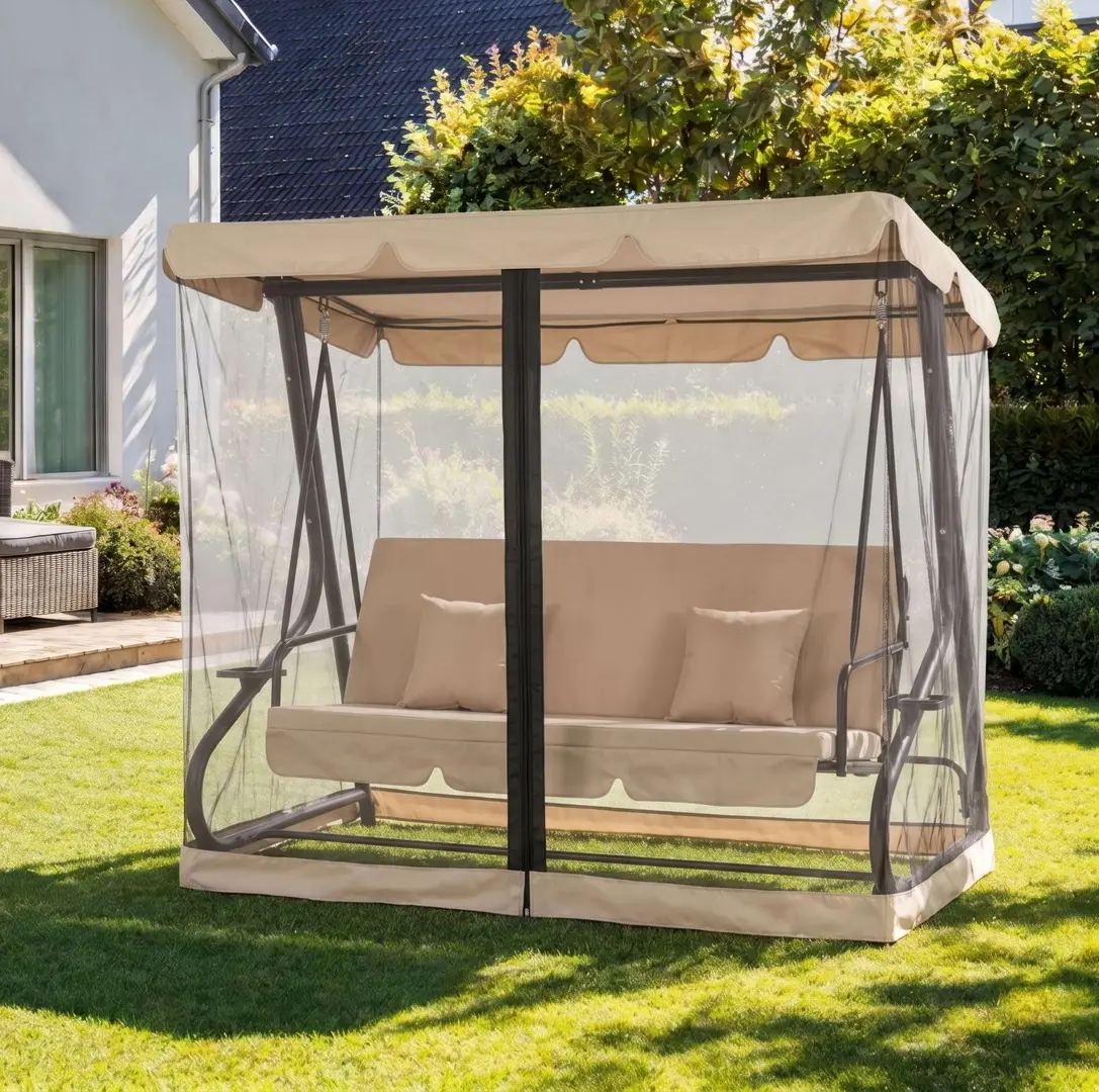 Садовые качели Mebel Elite Narciso (Beige/Black)