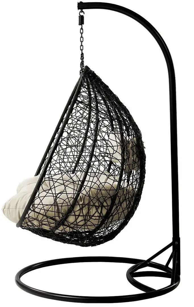 Fotoliu-cocon Mirjan24 Lima/Olivia (Black/Cream) - 3