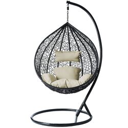 Кресло-кокон Mirjan24 Masanta/Santa Cruz (Black/Cream) Thumb