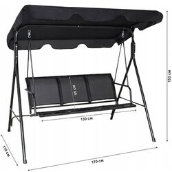 Скамья-качели с тентом Modern Home FR-SW001T (Black) Thumb