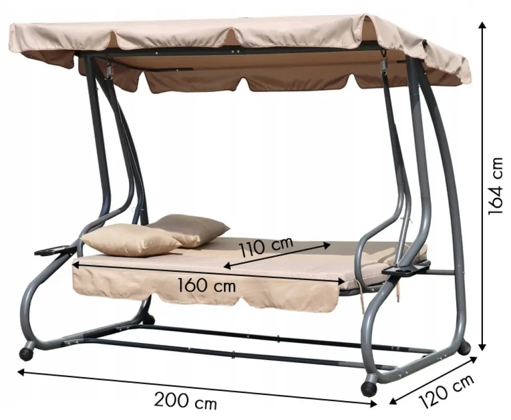 Скамья-качели с тентом MultiGarden G2025-B (Beige)