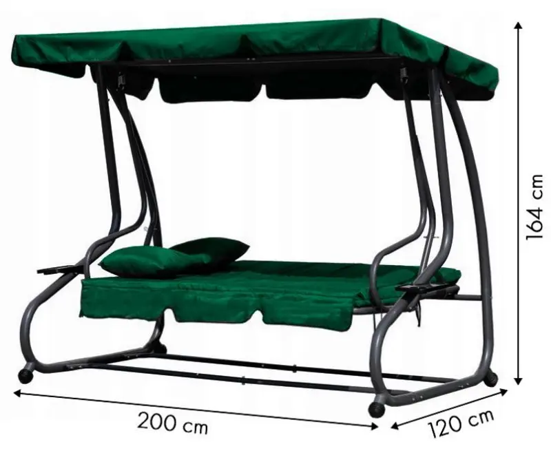 Скамья-качели с тентом MultiGarden G2025-B (Green)