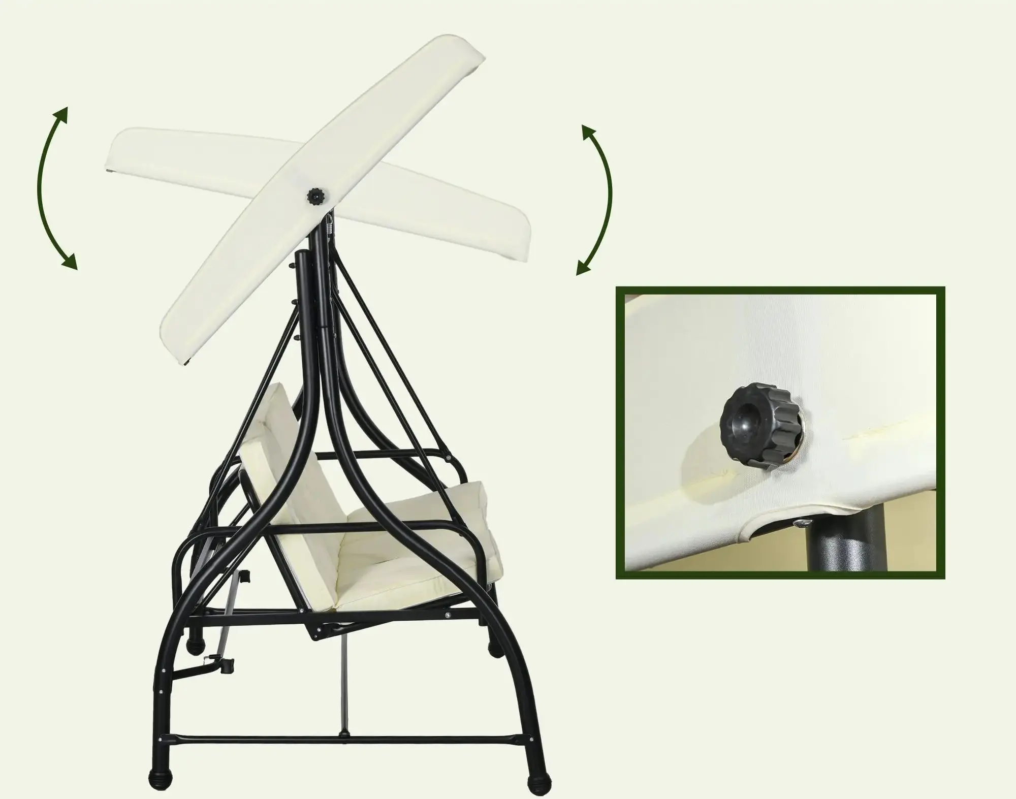 Садовые качели Outsunny 84A-031V01CW (Cream White)