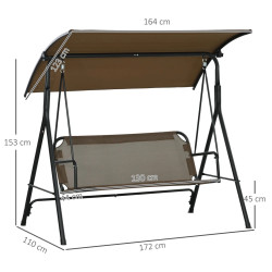 Садовые качели Outsunny 84A-054V03BN (Brown) Thumb