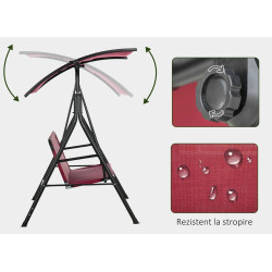 Leagan de gradina Outsunny 84A-054V03WR (Wine Red) Thumb