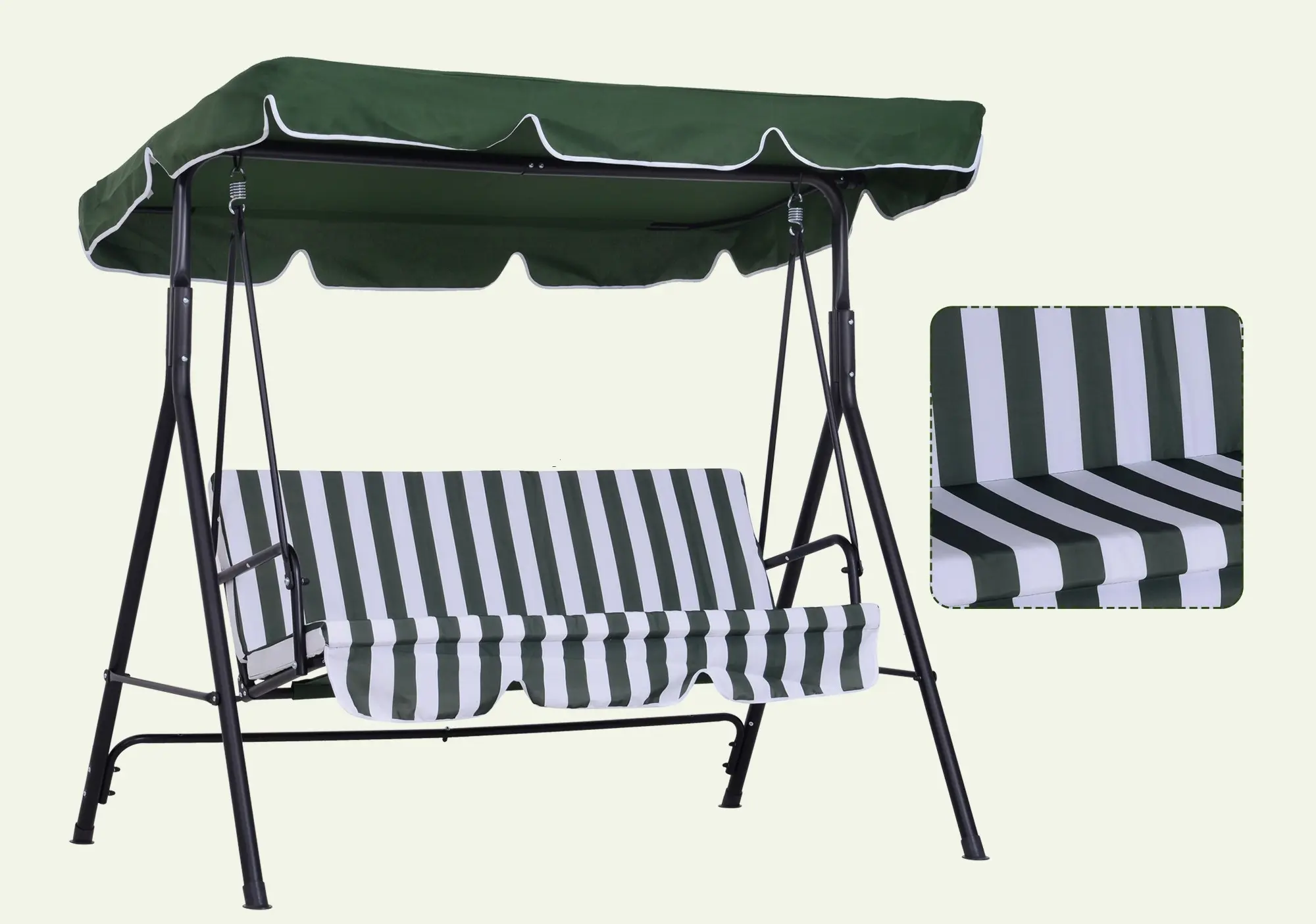 Садовые качели Outsunny 84A-054V05GN (White/Green) - 2