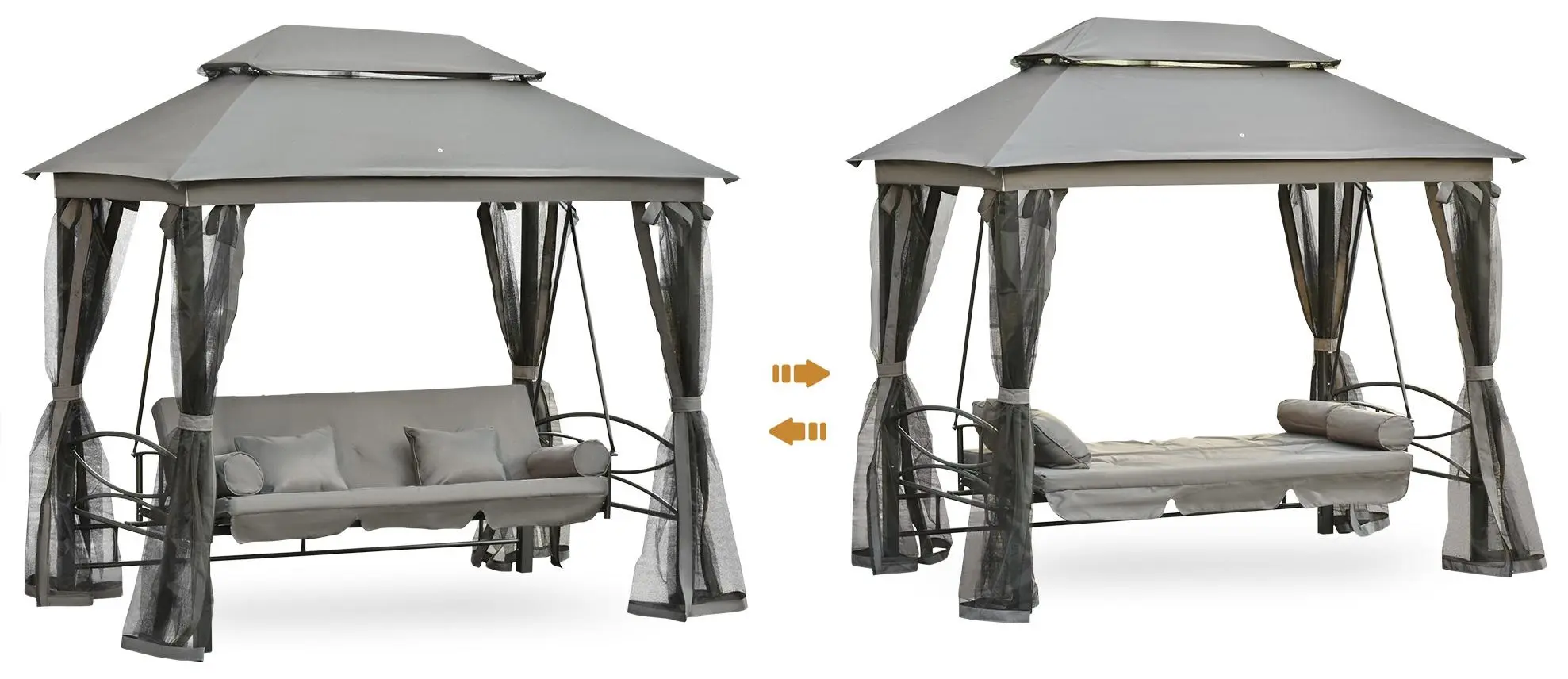 Leagan de gradina Outsunny 84A-056CG (Dark Grey) - 5