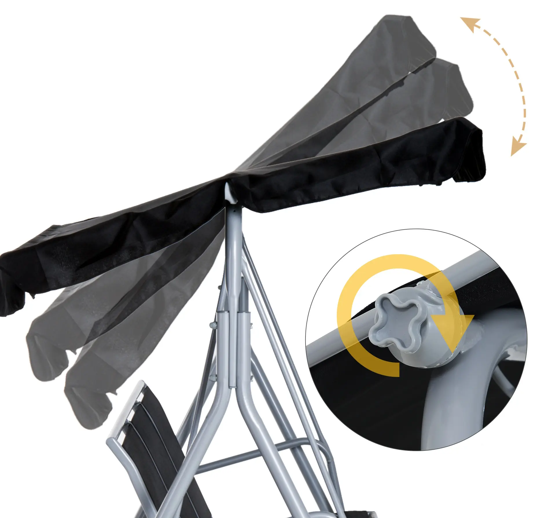 Садовые качели Outsunny 84A-059BK (Black) - 5