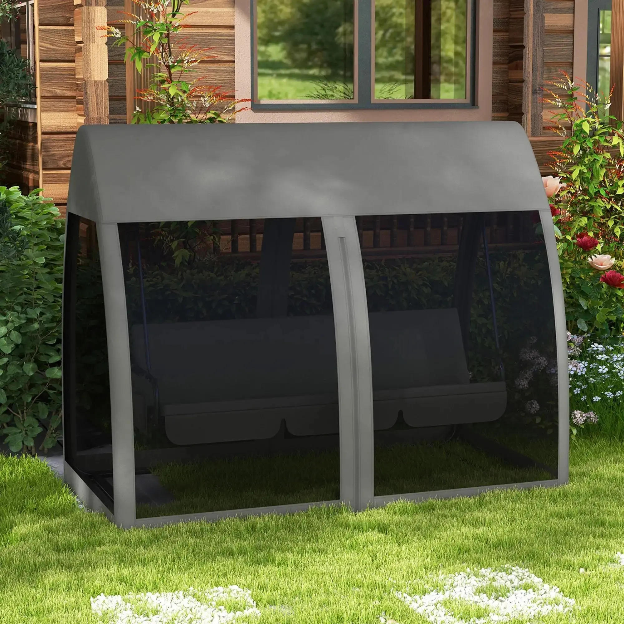 Садовые качели Outsunny 84A-063V01CG (Dark Grey) - 6