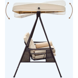 Садовые качели Outsunny 84A-068 (Beige) Thumb