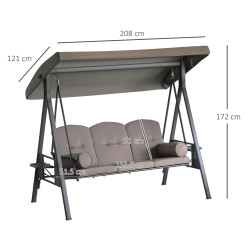 Leagan de gradina Outsunny 84A-068BN (Brown) Thumb