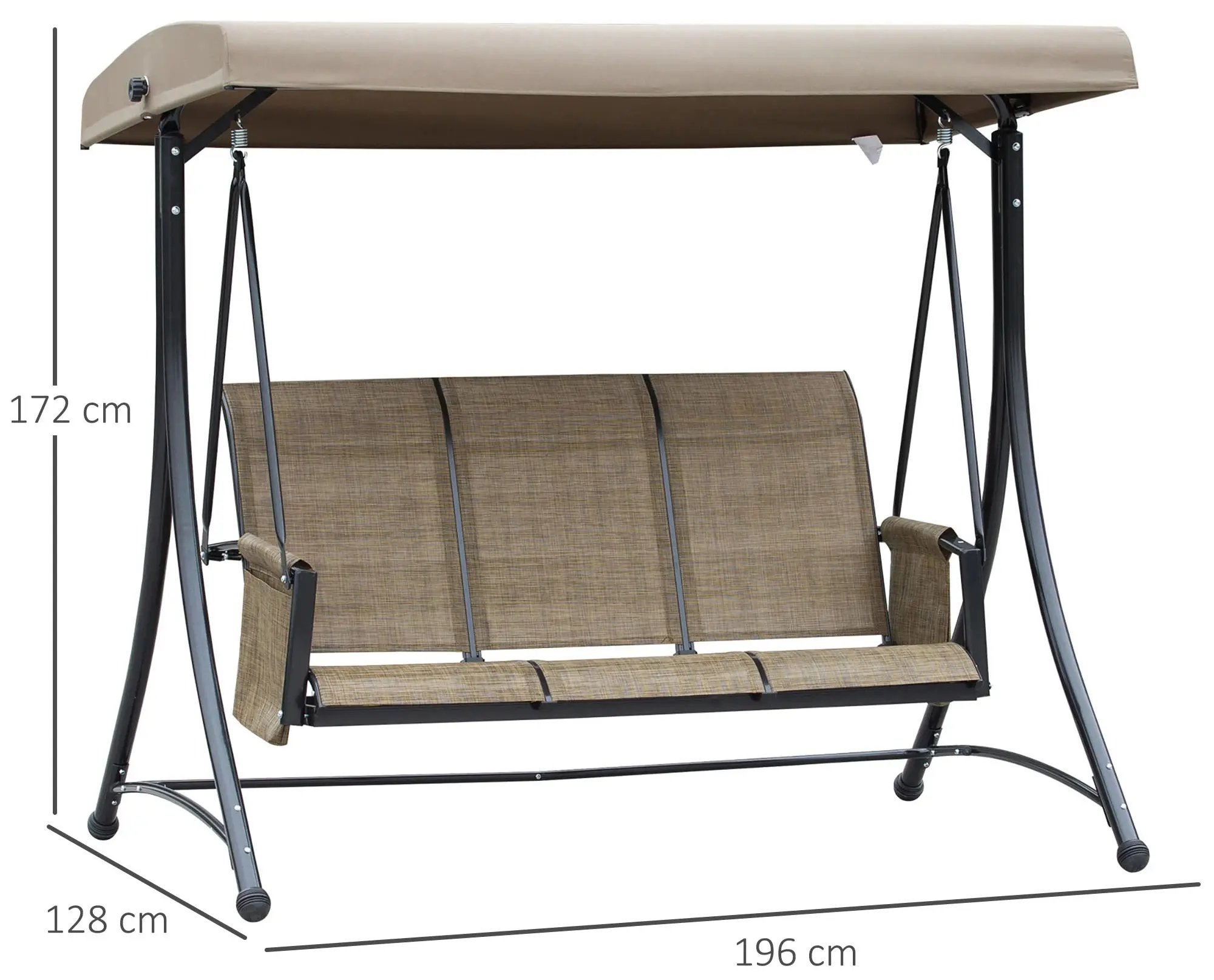 Садовые качели Outsunny 84A-110V01 (Grey) - 4