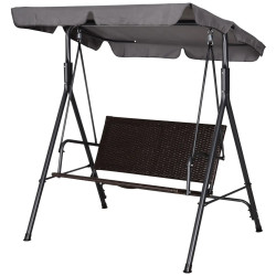 Садовые качели Outsunny 84A-138 (Brown/Grey) Thumb