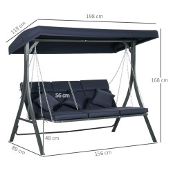 Leagan de gradina Outsunny 84A-139DB (Dark Blue) Thumb