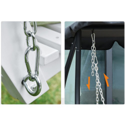 Садовые качели Outsunny 84A-147WT (White) Thumb