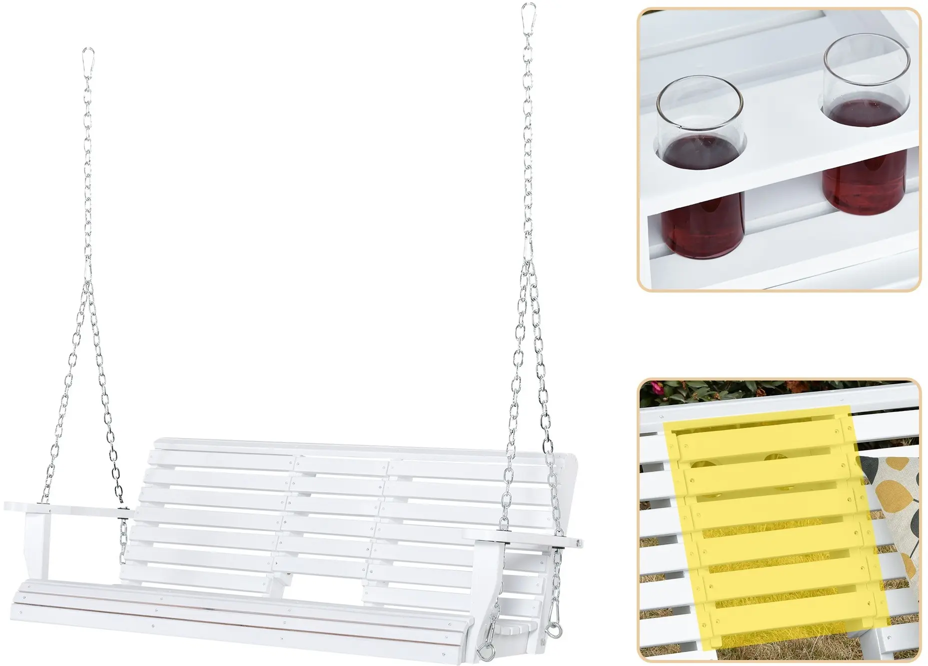 Садовые качели Outsunny 84A-147WT (White) - 7