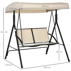 Садовые качели Outsunny 84A-233BG (Beige) Thumb