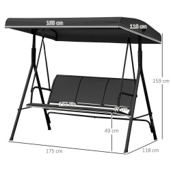 Leagan de gradina Outsunny 84A-234BK (Black) Thumb