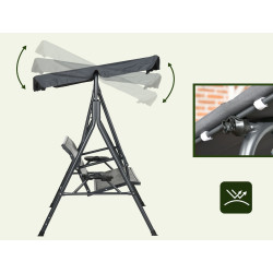 Leagan de gradina Outsunny 84A-277V00CG (Dark Brown/Grey) Thumb