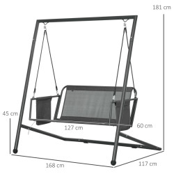 Садовые качели Outsunny 84A-332V00CG (Dark Grey) Thumb