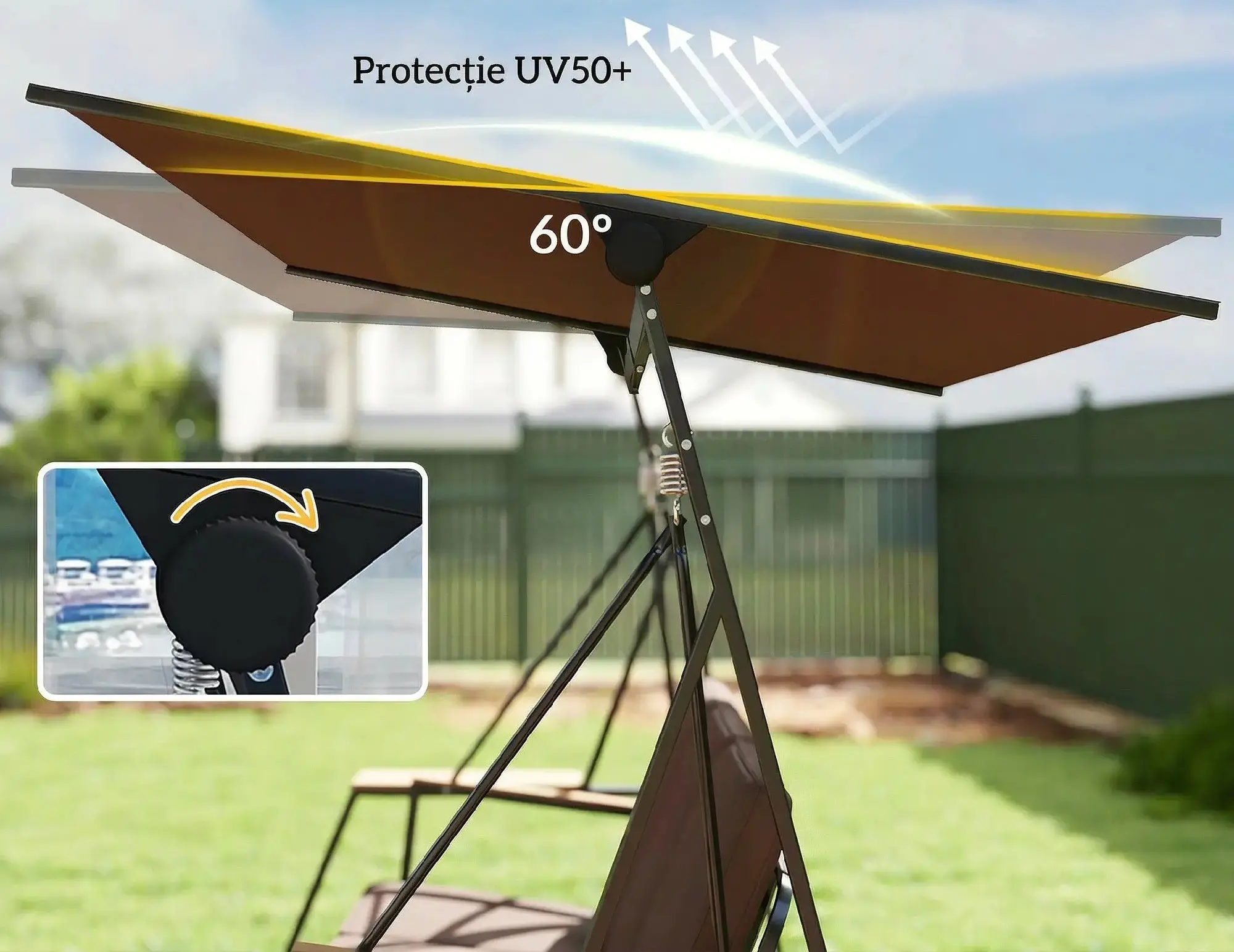 Садовые качели Outsunny 84A-383V00BN (Brown) - 5