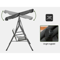 Садовые качели Outsunny 867-148V00GG (Dark Grey) Thumb