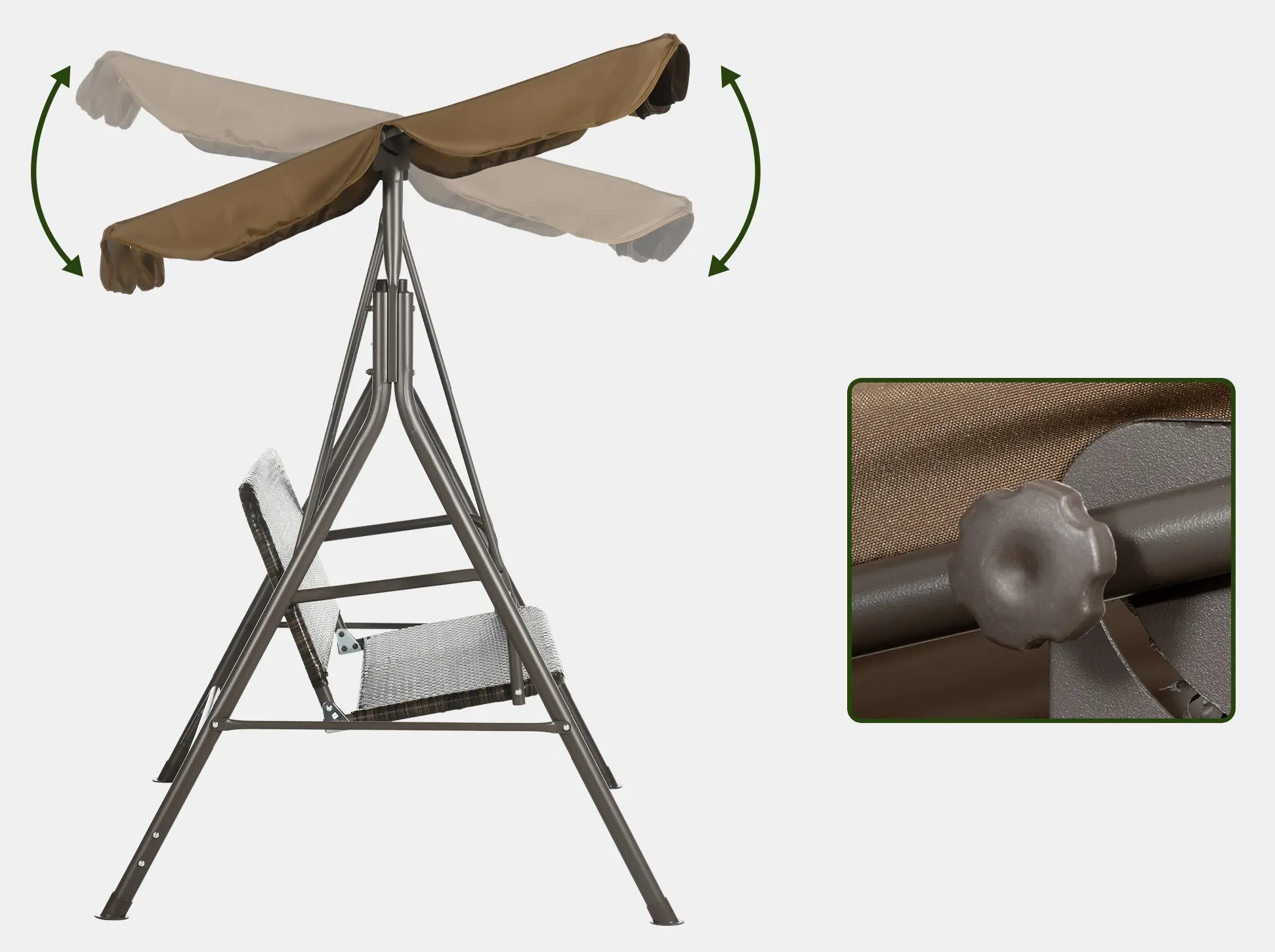 Leagan de gradina Outsunny 867-148V00MB (Brown) - 4