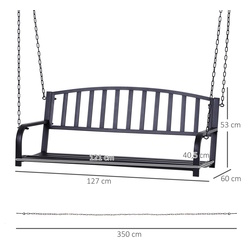 Скамья-качели Outsunny 84A-035 (Black) Thumb