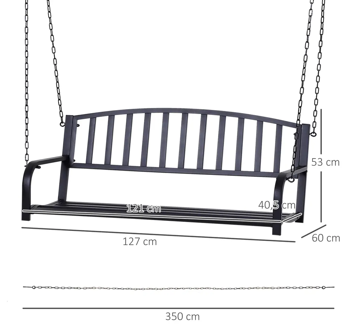 Скамья-качели Outsunny 84A-035 (Black)
