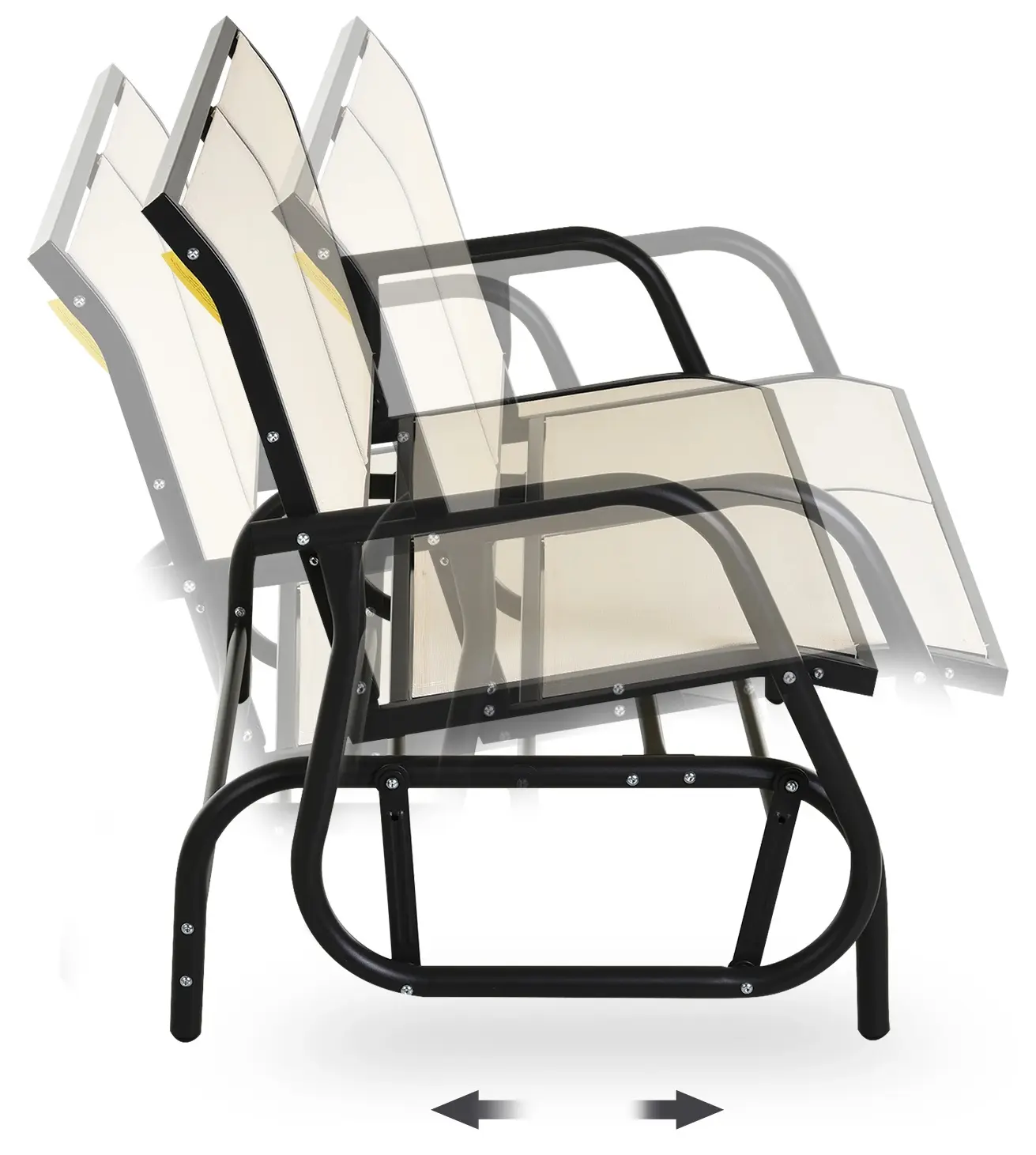 Scaun balansoar Outsunny 84A-076CW (Beige/Black) - 3