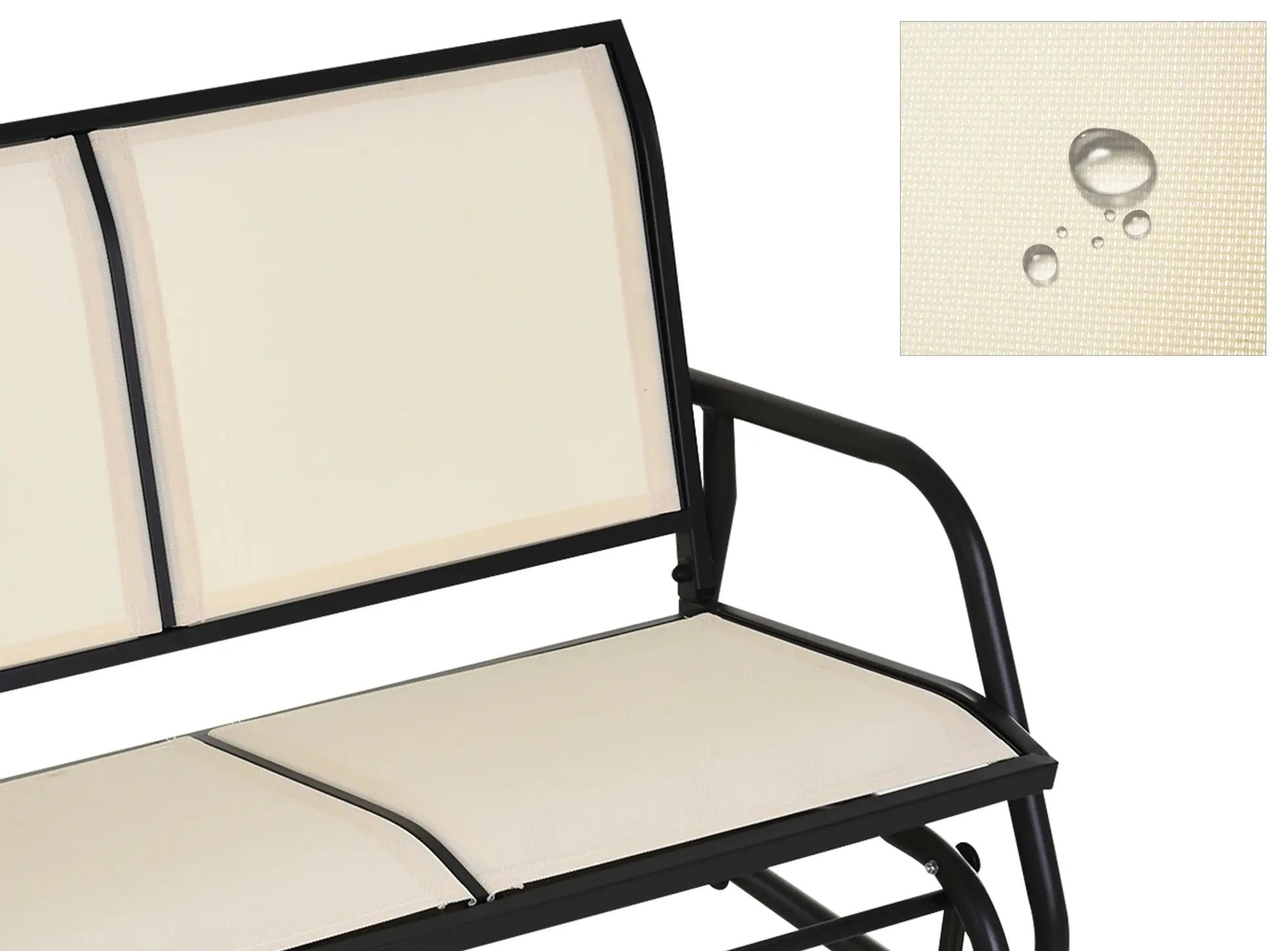 Scaun balansoar Outsunny 84A-076CW (Beige/Black) - 4