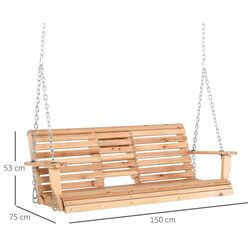 Scaun balansoar Outsunny 84A-147ND (Natural) Thumb