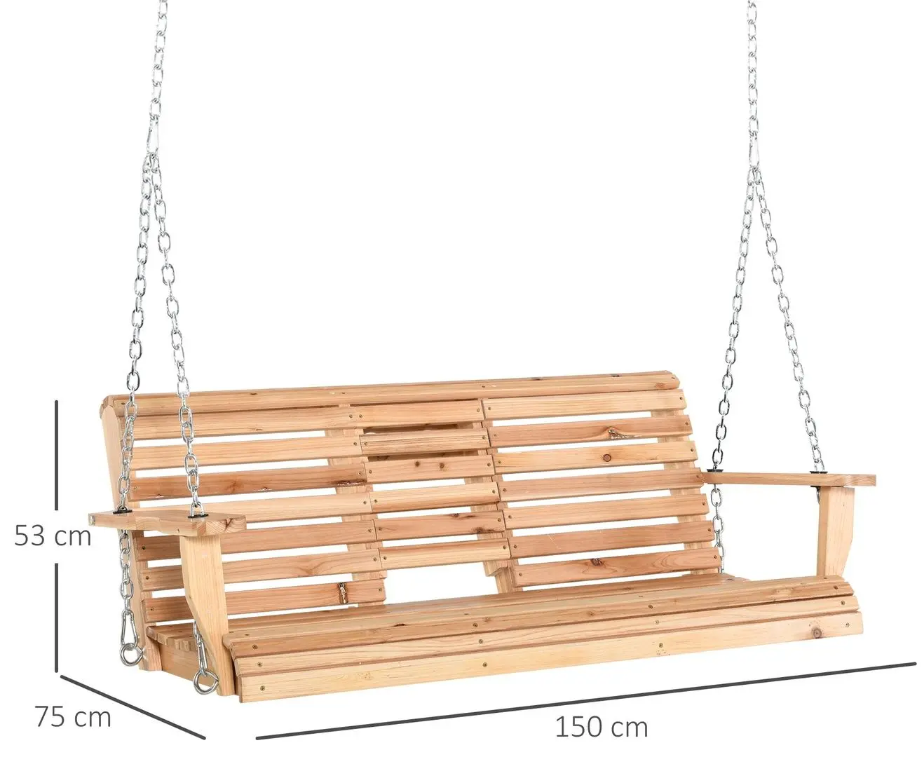 Scaun balansoar Outsunny 84A-147ND (Natural)