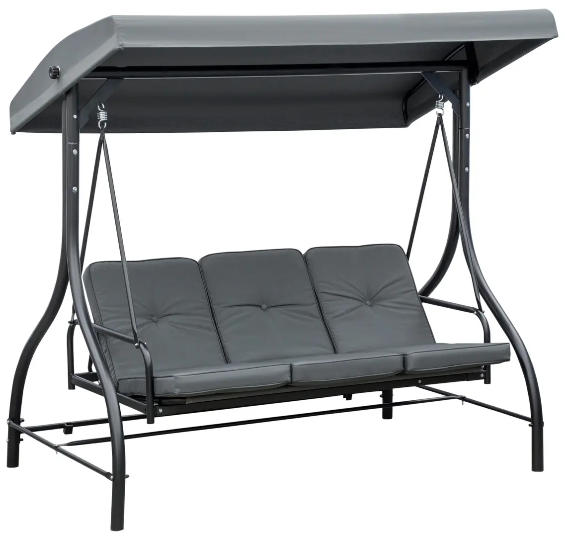 Скамья-качели с тентом Outsunny 84A-031V01CG (Grey)