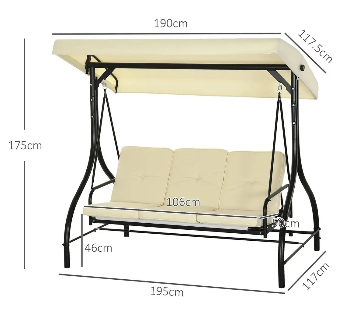 Balansoar Outsunny 84A-031V02BG (Beige/Black)