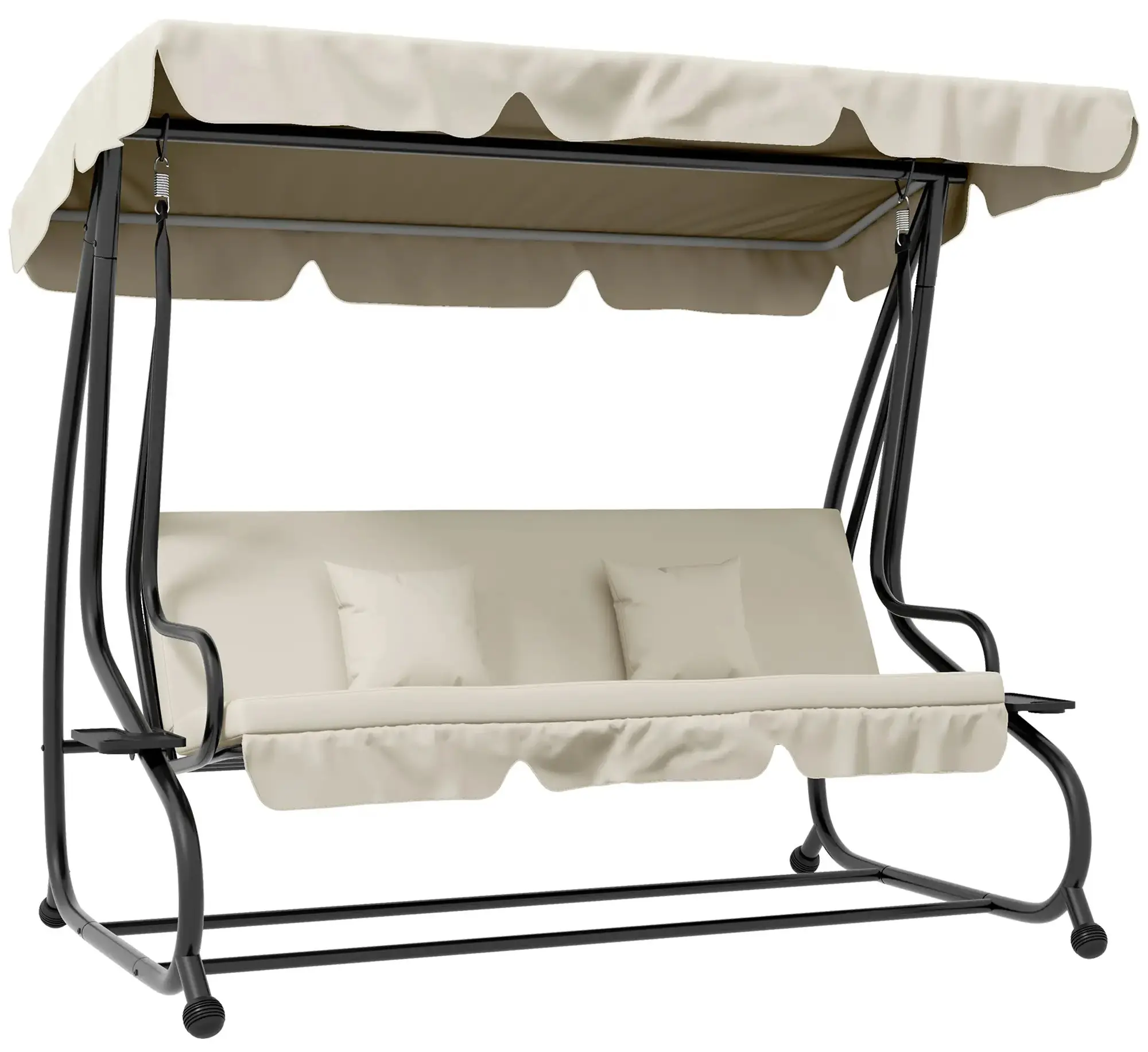 Scaun balansoar cu tent Outsunny 84A-051V01CW (Cream)