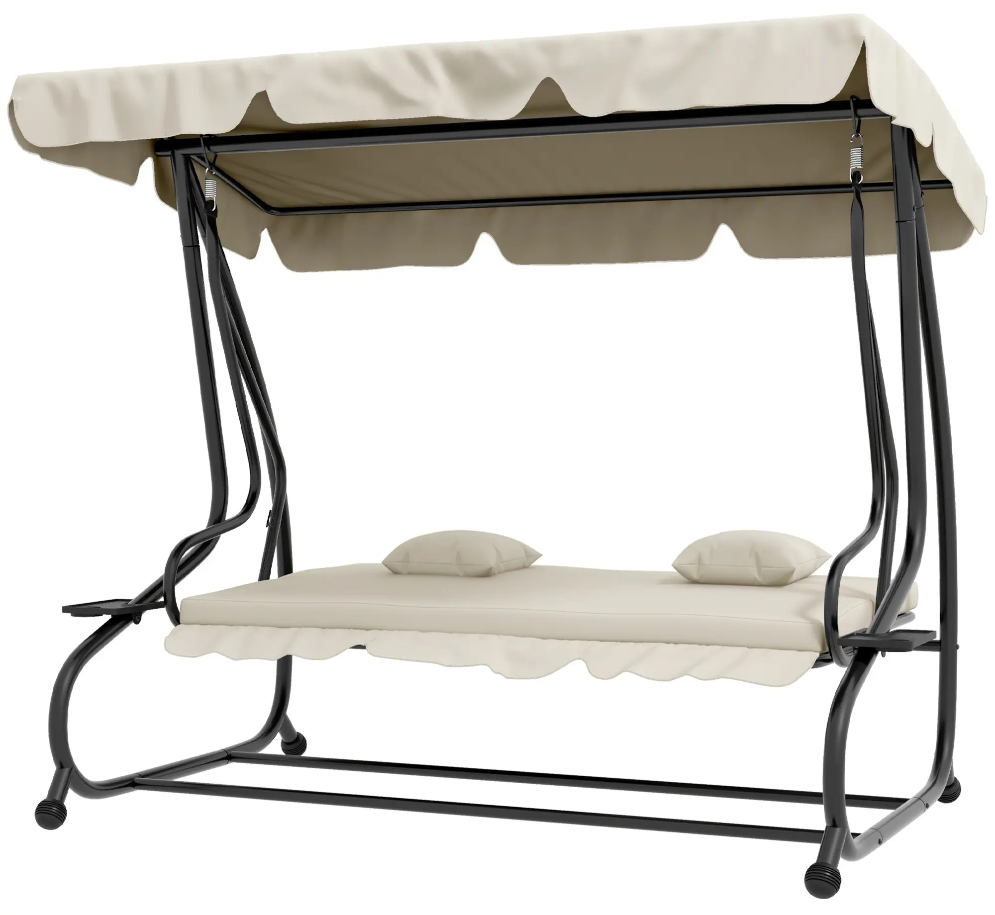 Scaun balansoar cu tent Outsunny 84A-051V01CW (Cream)