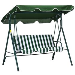 Scaun balansoar Outsunny 84A-054V03GN (White/Green) Thumb