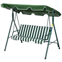 Scaun balansoar Outsunny 84A-054V03GN (White/Green) Thumb