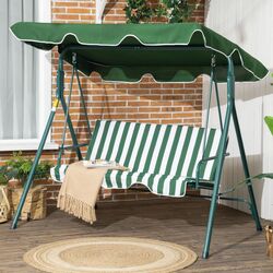 Скамья-качели с тентом Outsunny 84A-054V03GN (White/Green)
