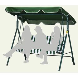 Scaun balansoar Outsunny 84A-054V03GN (White/Green) Thumb