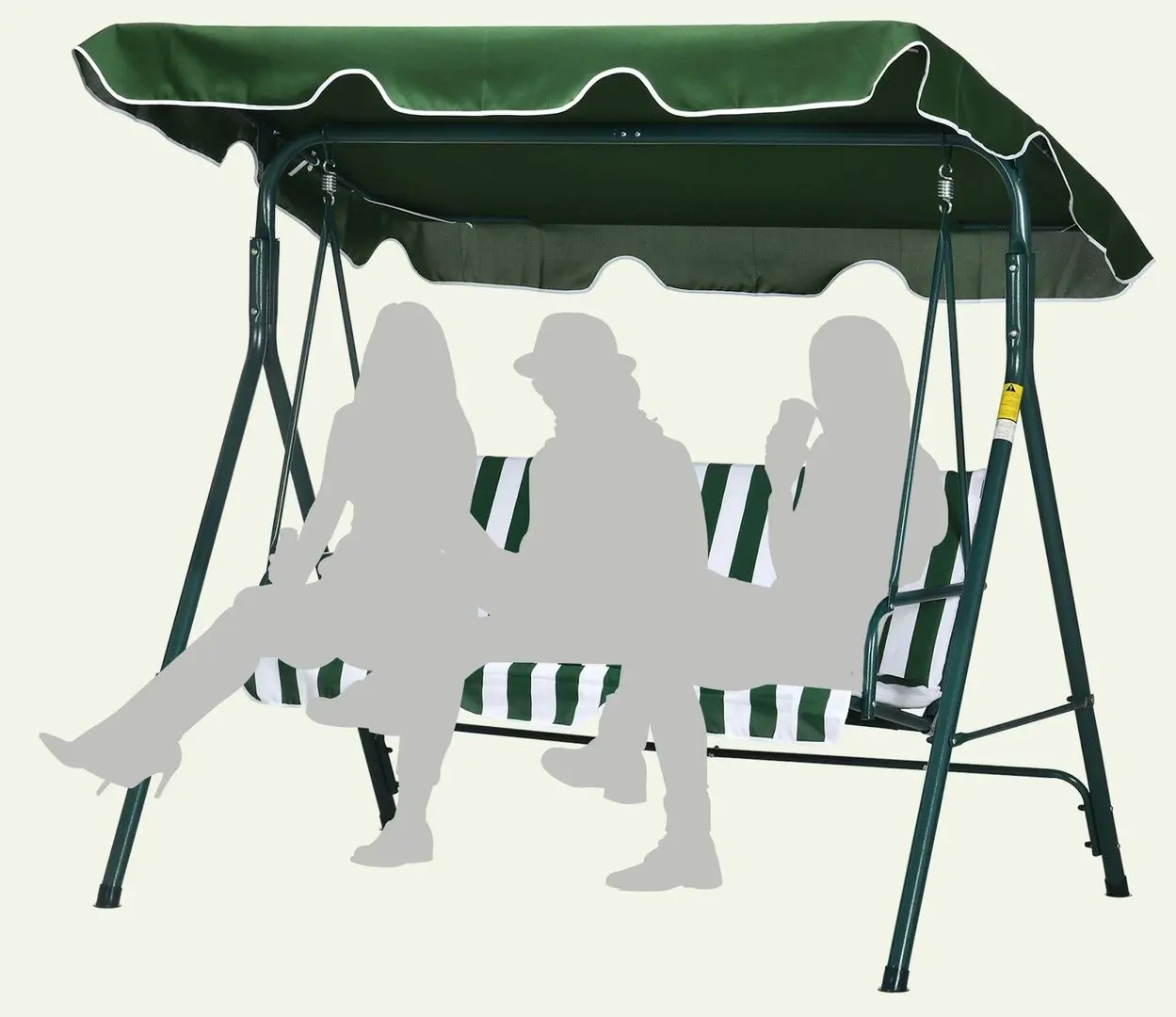 Scaun balansoar Outsunny 84A-054V03GN (White/Green)