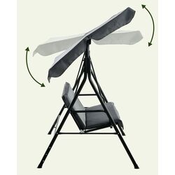 Скамья-качели с тентом Outsunny 84A-054V04GY (Grey) Thumb