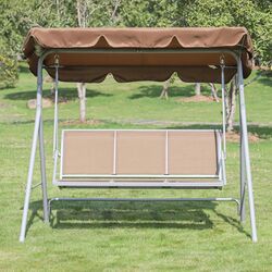 Scaun balansoar cu tent Outsunny 84A-059BN (Brown)
