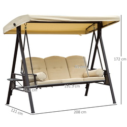 Scaun balansoar Outsunny 84A-069 (Beige) Thumb